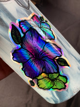 Load image into Gallery viewer, Holographic Hibiscus Flowers Sticker

