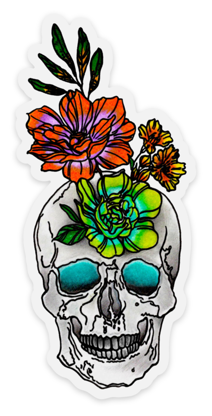 Skullflowers Sticker